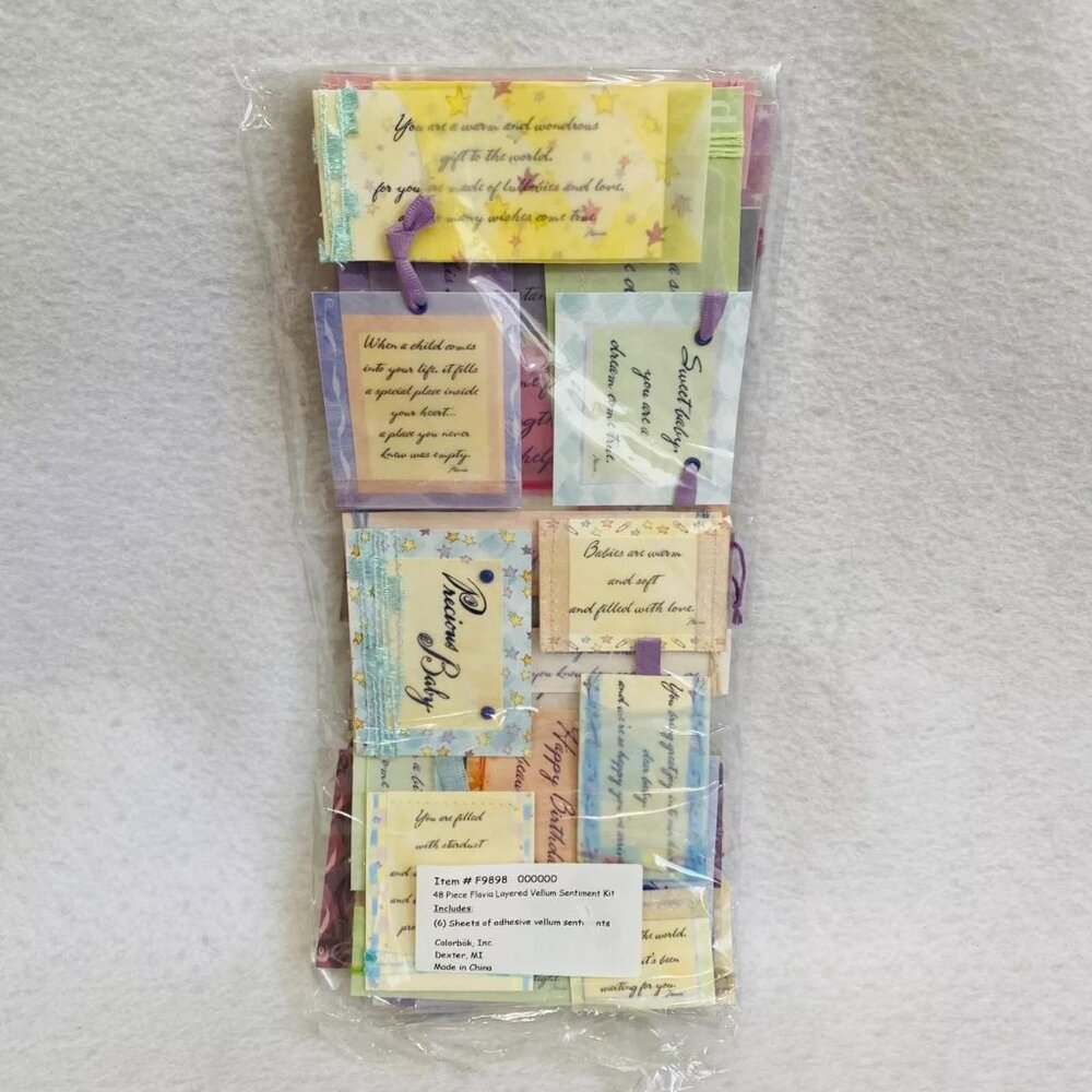Colorbok Layered Vellum Quotes 6 Pages 48 Pieces Acid Free NEW